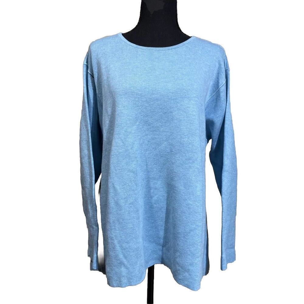 J. Jill Reversible Long Sleeve Tunic Sweater XL Petite Asymmetric Shark Bite Hem